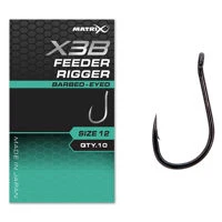 Matrix X3B Feeder Rigger Barbed Eyed Hooks